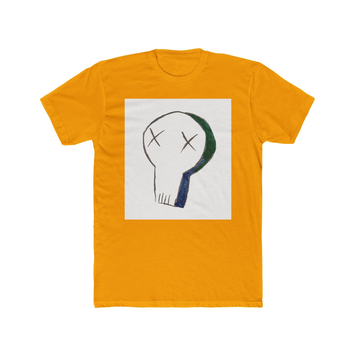 Minimal Skull Graphic Tee — Hand-Drawn X-Eye Skull T-Shirt
