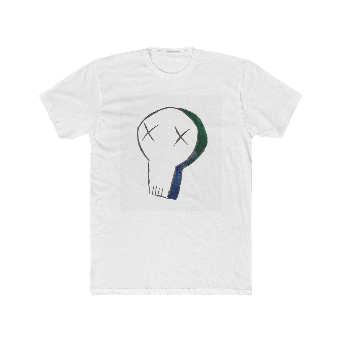 Minimal Skull Graphic Tee — Hand-Drawn X-Eye Skull T-Shirt