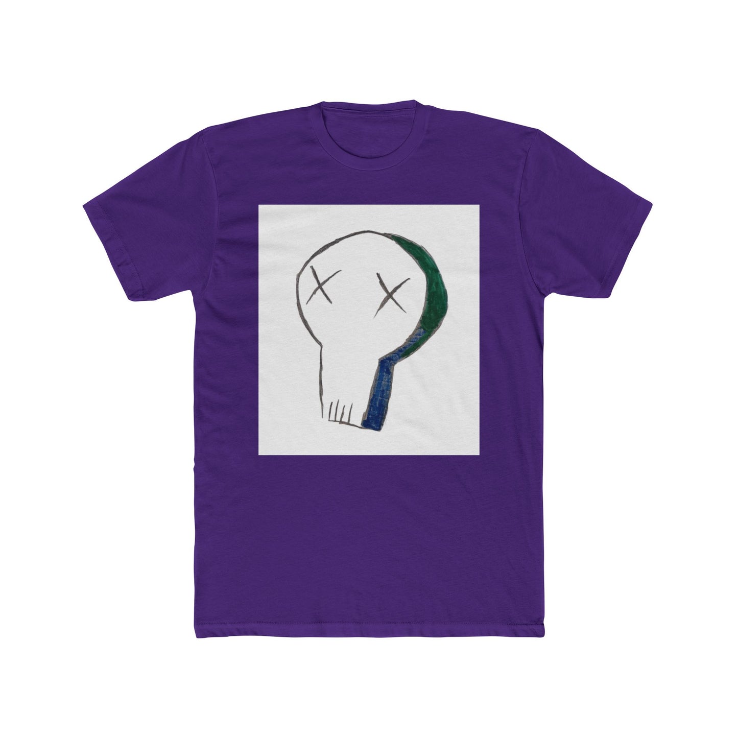 Minimal Skull Graphic Tee — Hand-Drawn X-Eye Skull T-Shirt