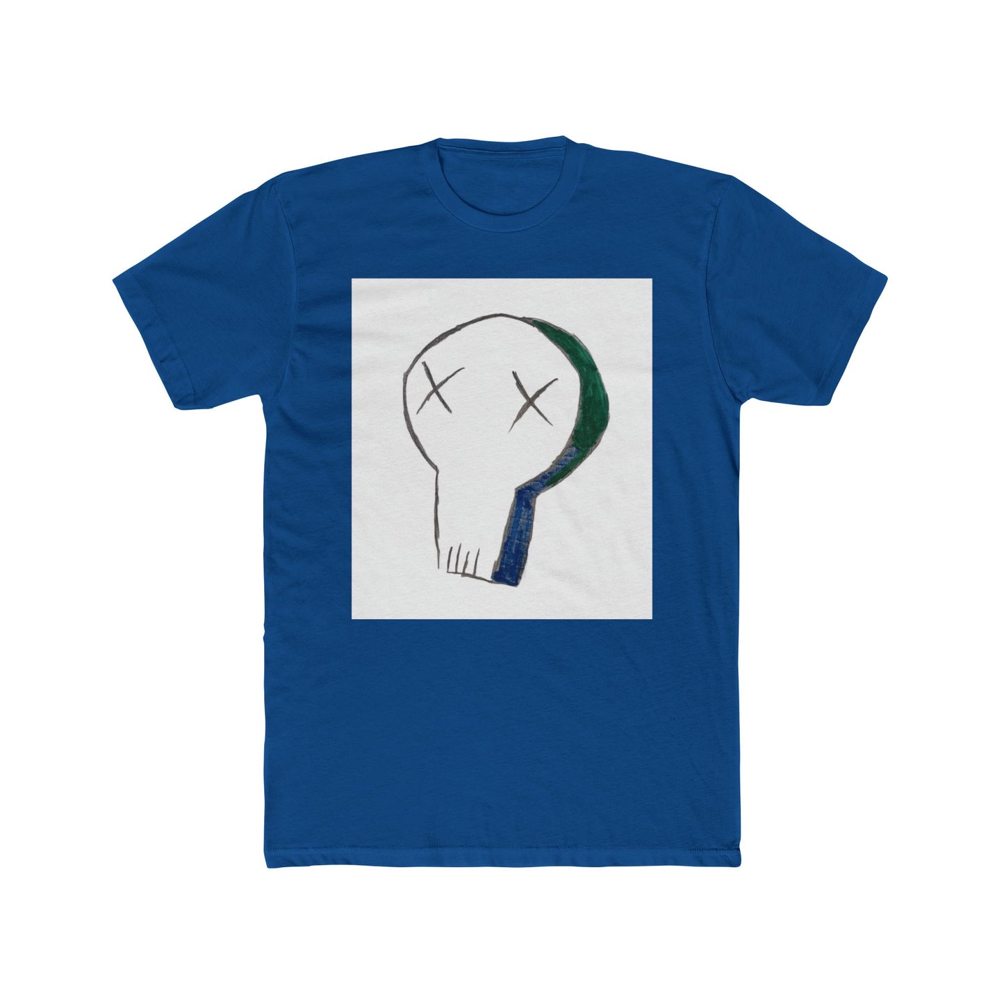 Minimal Skull Graphic Tee — Hand-Drawn X-Eye Skull T-Shirt