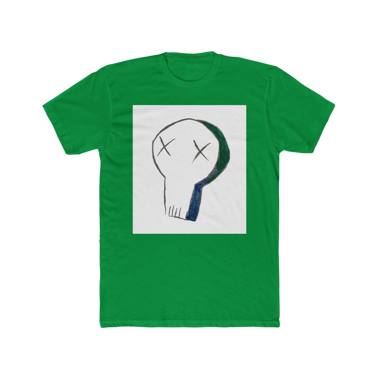 Minimal Skull Graphic Tee — Hand-Drawn X-Eye Skull T-Shirt