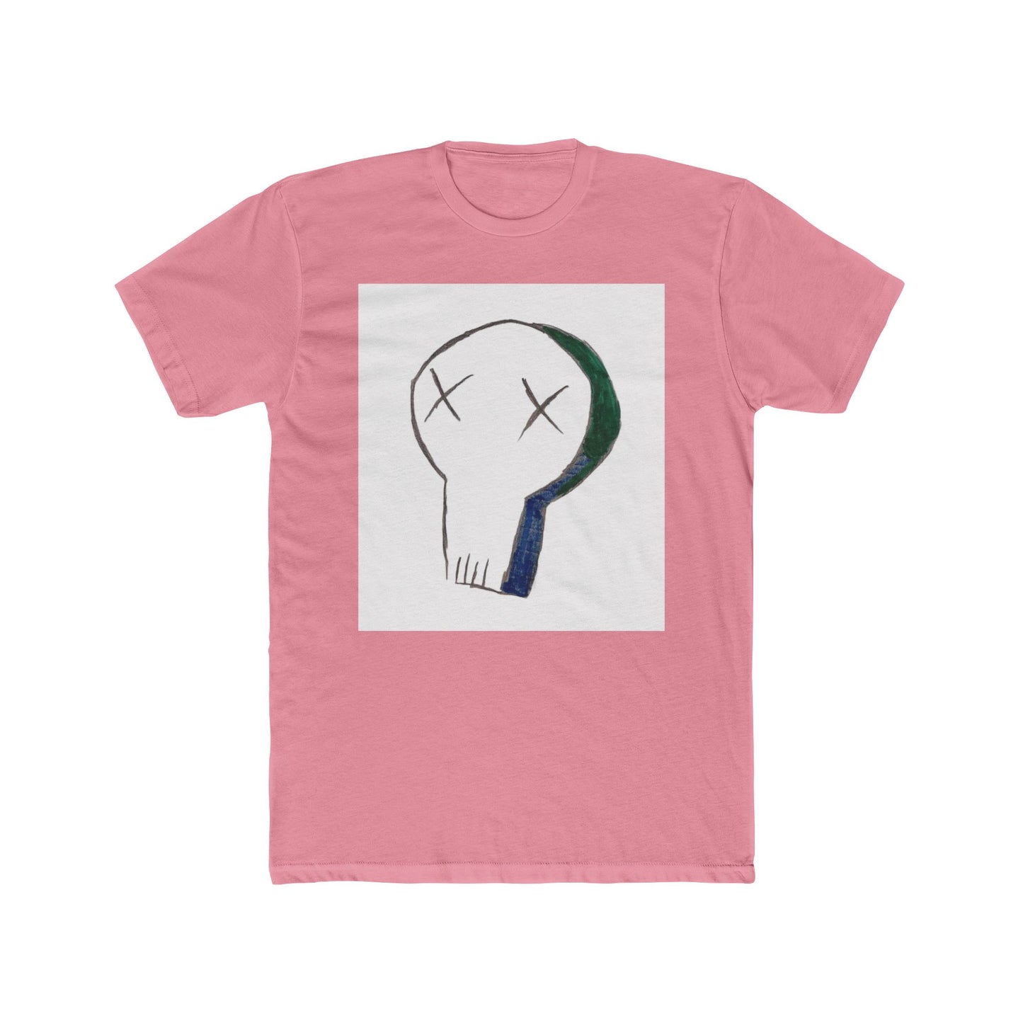 Minimal Skull Graphic Tee — Hand-Drawn X-Eye Skull T-Shirt
