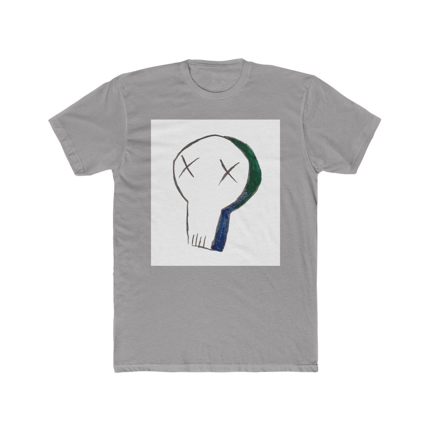 Minimal Skull Graphic Tee — Hand-Drawn X-Eye Skull T-Shirt