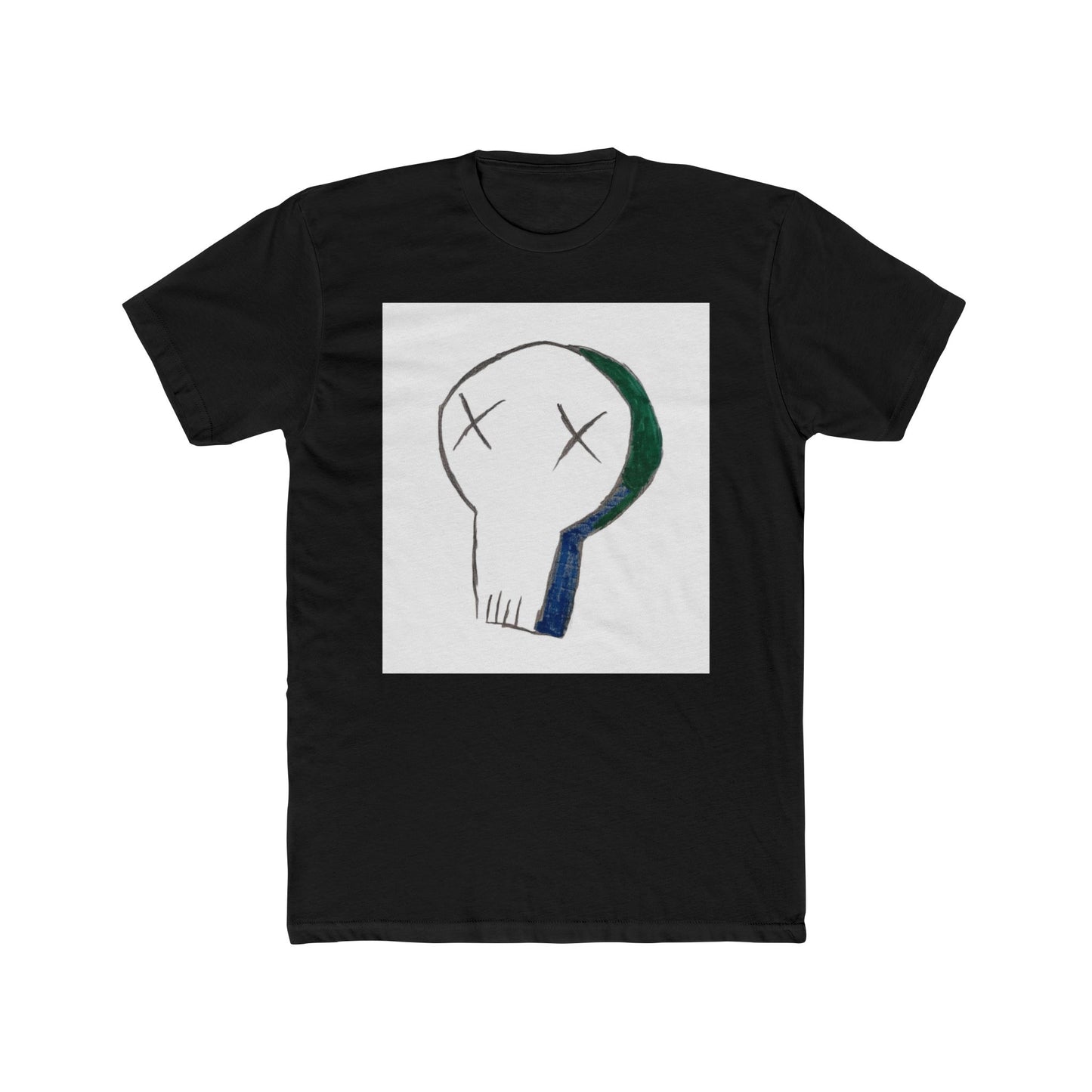 Minimal Skull Graphic Tee — Hand-Drawn X-Eye Skull T-Shirt